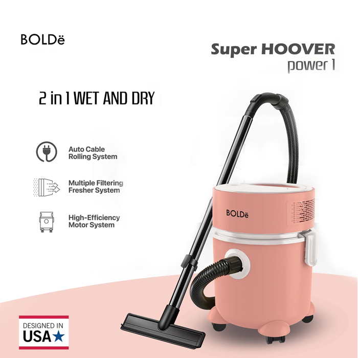 Bolde Vacuum Cleaner Super HOOVER Power 1 - Rose Gold